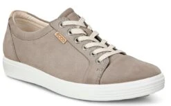 ECCO Women's Soft 7 Warm Grey Lace-Up Sneaker