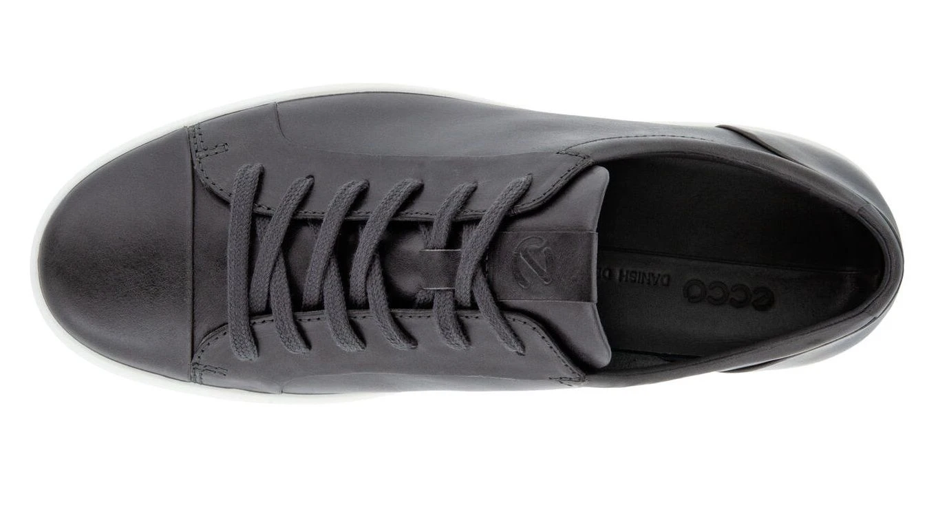 ECCO Men's Soft 7 Titanium Grey Leather Lace-Up Sneaker 4 ECCO Men's Soft 7 Titanium Grey Leather Lace-Up Sneaker - Image 2