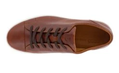 ECCO Men's Soft 7 Cognac Brown Leather Lace-Up Sneaker 6 ECCO Men's Soft 7 Cognac Brown Leather Lace-Up Sneaker -Rockport Store ecc47036406b