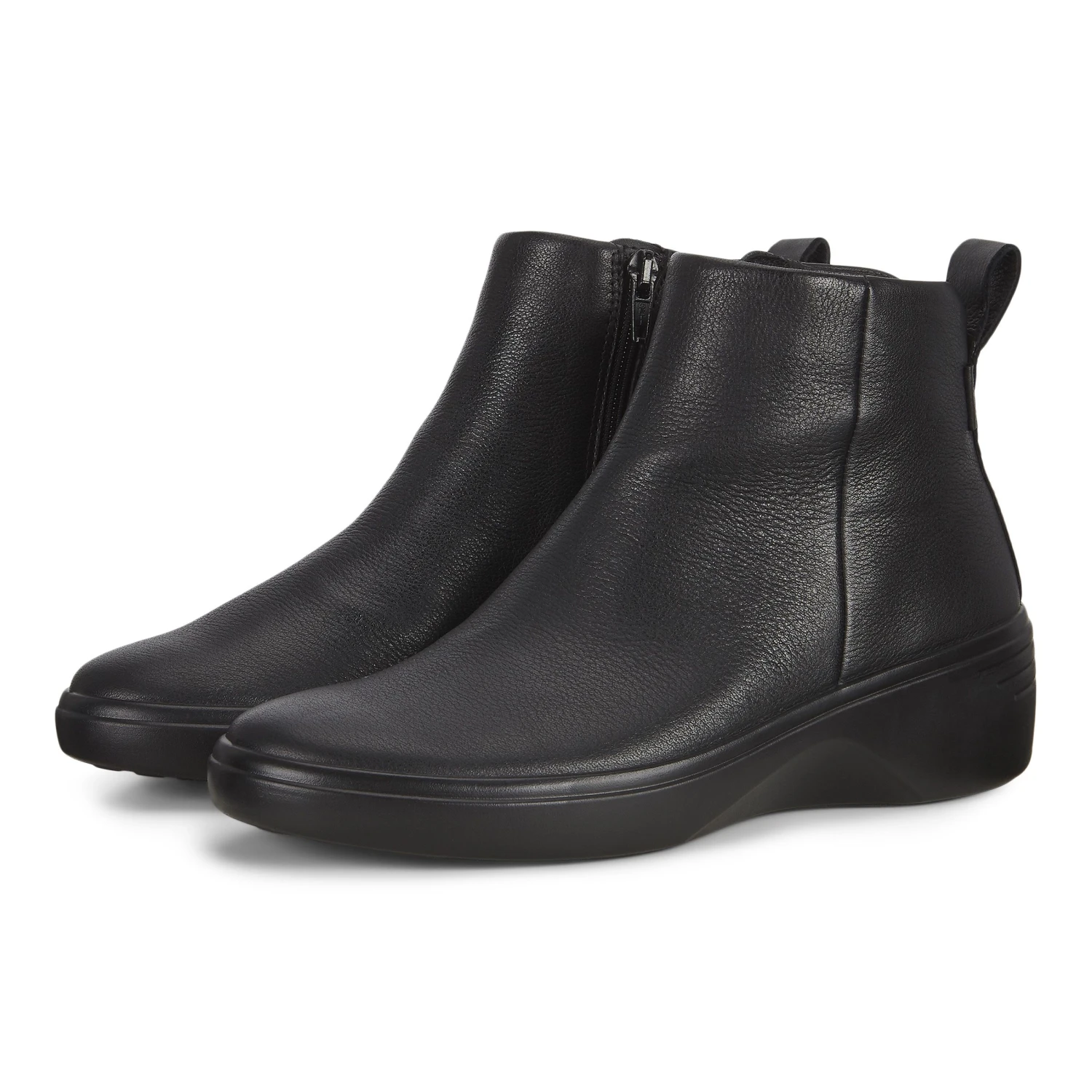 ECCO Soft 7 Black Leather Wedge Boot 4 ECCO Soft 7 Black Leather Wedge Boot - Image 2