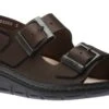 Finn Comfort Nevis Grizzly Brown Leather Slingback Sandal -Rockport Store finnevis02