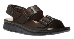 Finn Comfort Nevis Grizzly Brown Leather Slingback Sandal