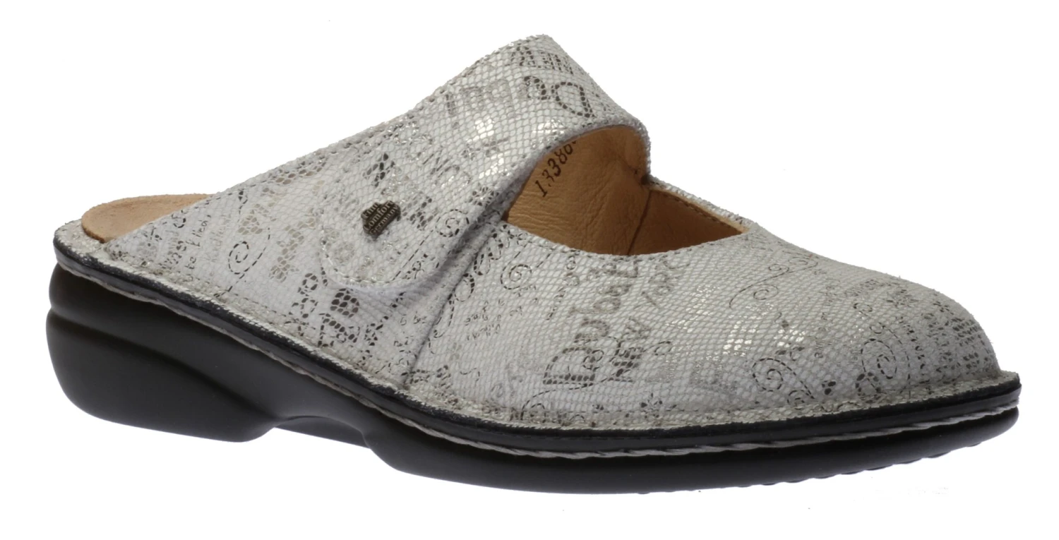 Finn Comfort Stanford Blanco White Words Leather Clog 3 Finn Comfort Stanford Blanco White Words Leather Clog