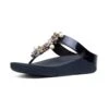 Deco Midnight Navy Pearlized Faux Leather Thong Sandal -Rockport Store fitdeco03 1