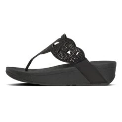 Elora Crystal Black Thong Sandal 7 Elora Crystal Black Thong Sandal -Rockport Store fitelorac01a