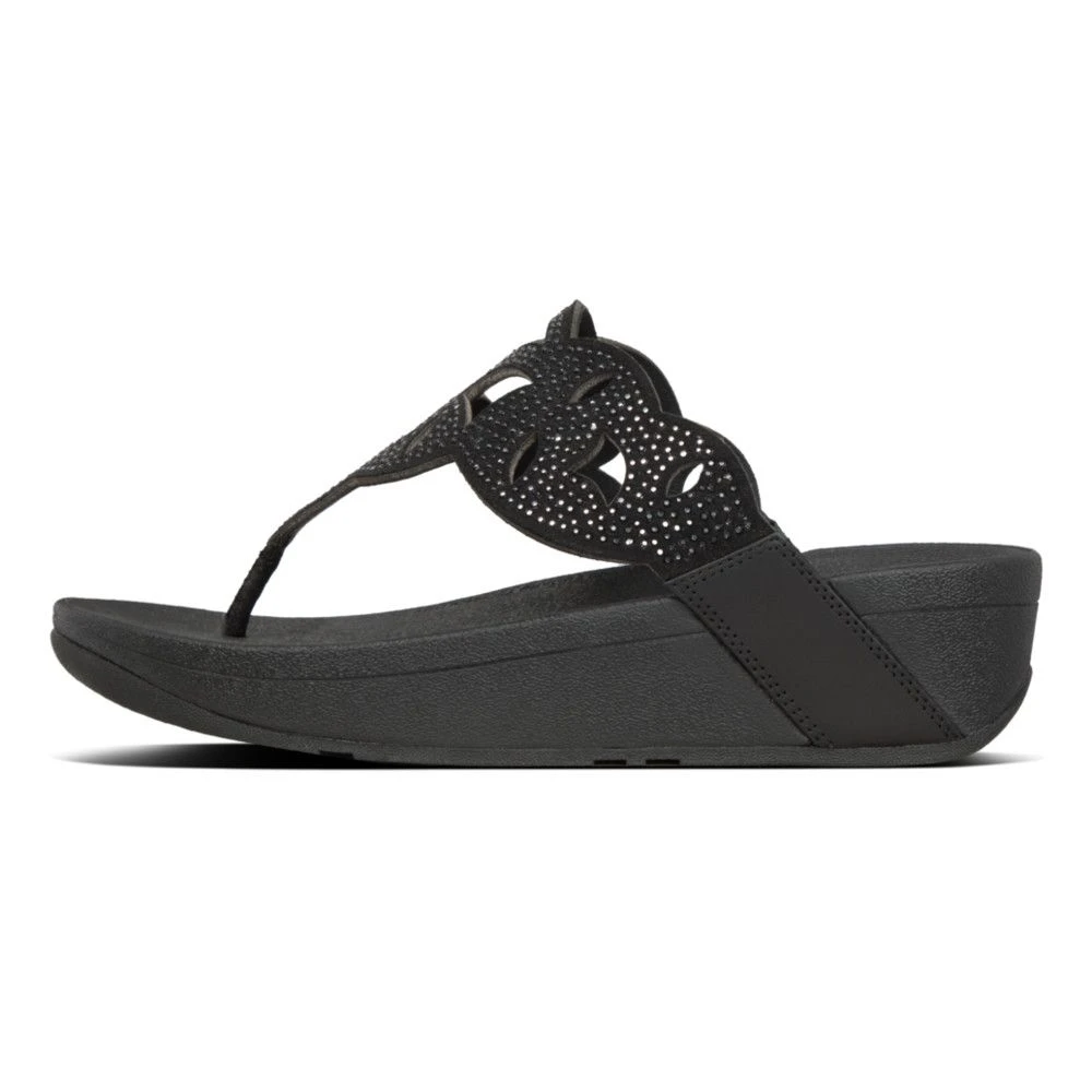 Elora Crystal Black Thong Sandal 5 Elora Crystal Black Thong Sandal - Image 3