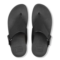 Sarna Black Leather Thong Sandal -Rockport Store fitsarna01a