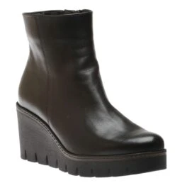 Gabor 54.780.27 Black Leather Wedge Ankle Boot