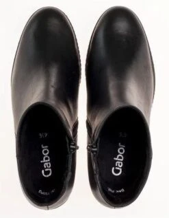 Gabor 54.780.27 Black Leather Wedge Ankle Boot -Rockport Store gab54 780 27d