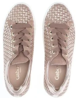 Gabor 66.499.30 Florenz Taupe Gold Metallic Platform Sneaker -Rockport Store gab66 499 30c