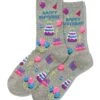 Hotsox Women's Happy Birthday Crew Socks -Rockport Store hothappybirthda
