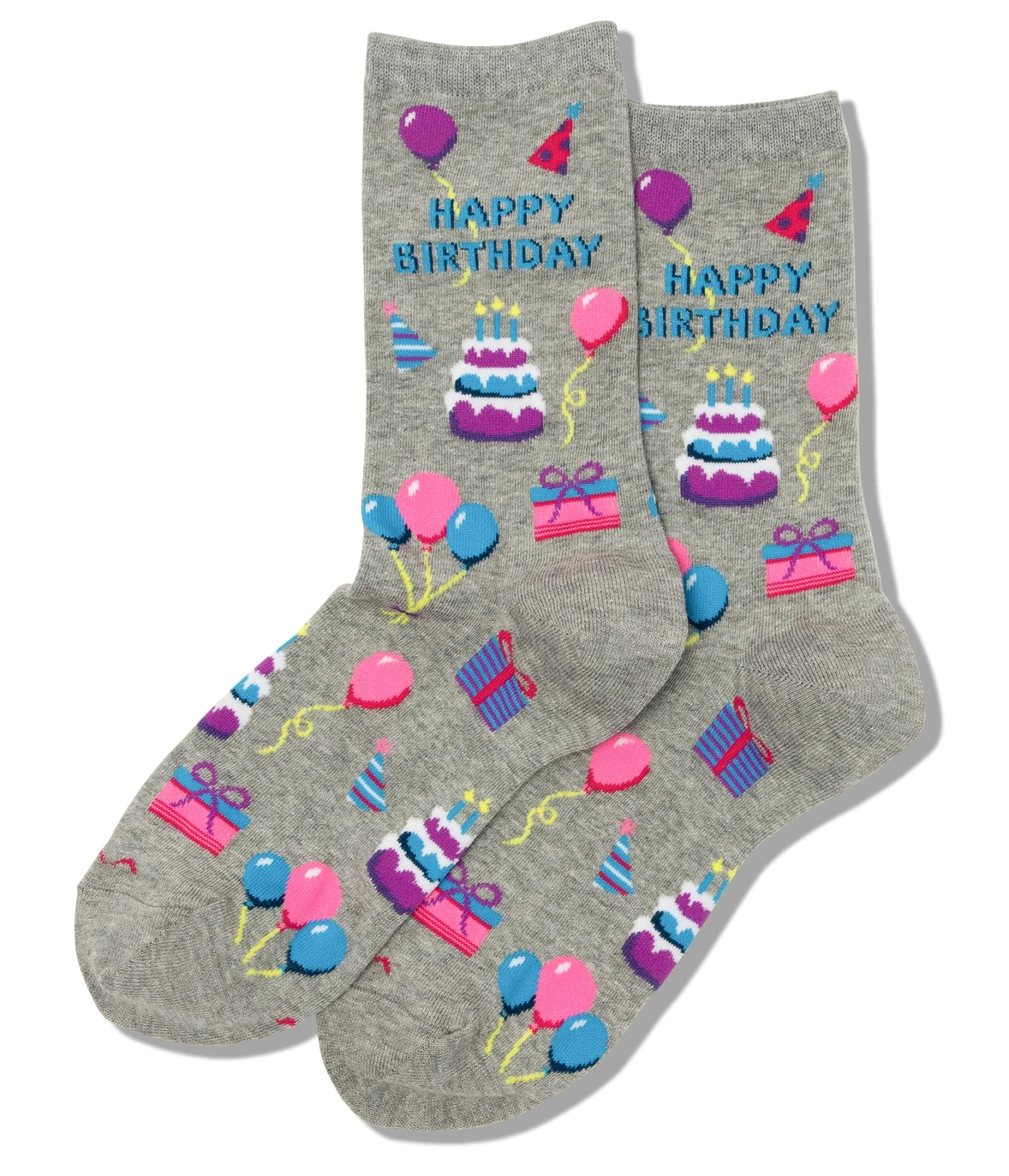 Hotsox Women's Happy Birthday Crew Socks 3 Hotsox Women's Happy Birthday Crew Socks