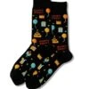 Hotsox Men's Happy Birthday Crew Socks