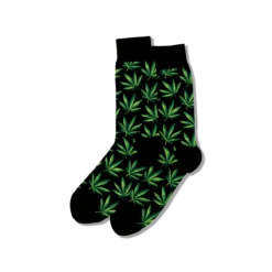 Hotsox Men's Weed Crew Socks
