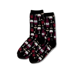 Hotsox Women's Wine Crew Socks