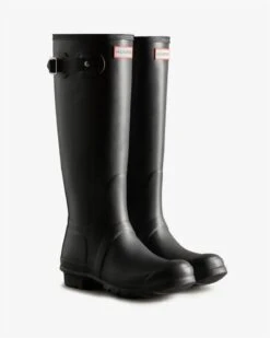 Hunter Women's Original Black Tall Rain Boot -Rockport Store hunw2349901c