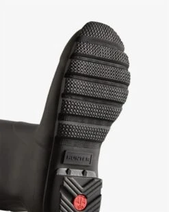 Hunter Women's Black Tall Back Adjustable Rain Boots -Rockport Store hunw2489301e