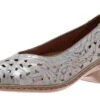 Rashida Metallic Perforated Leather Low Heel Pump -Rockport Store jen5117794
