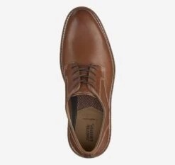 Upton Tan Brown Leather Plain Toe Derby Dress Shoe -Rockport Store johupton06c
