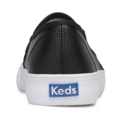 Keds Double Decker Black Perforated Leather Slip-On Sneaker -Rockport Store keddoubledp01c
