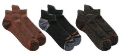 Merrell Repreve 3-Pack Low Cut Tab Socks Brick