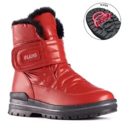 Olang Luna Velcro Rosso Winter Boot -Rockport Store olaluna10
