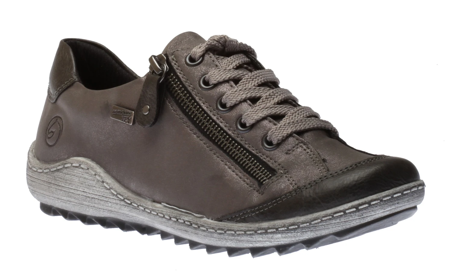 Remonte Ottawa Grey Leather Lace-Up Sneaker 3 Remonte Ottawa Grey Leather Lace-Up Sneaker