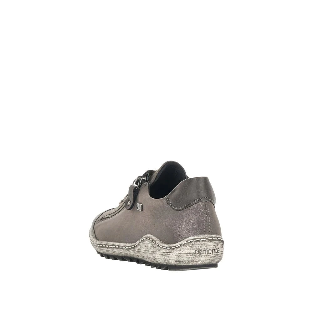 Remonte Ottawa Grey Leather Lace-Up Sneaker 5 Remonte Ottawa Grey Leather Lace-Up Sneaker - Image 3