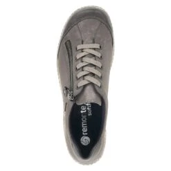 Remonte Ottawa Grey Leather Lace-Up Sneaker 10 Remonte Ottawa Grey Leather Lace-Up Sneaker -Rockport Store remr140244d