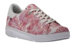 Leinen White Tropical Pink Palm Lace-Up Sneaker -Rockport Store rev4190332