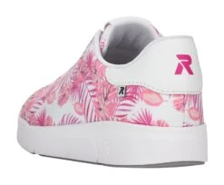Leinen White Tropical Pink Palm Lace-Up Sneaker -Rockport Store rev4190332c