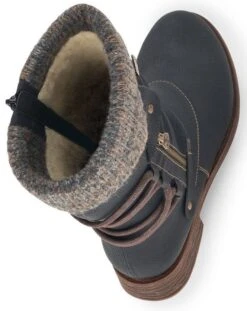 Remonte Mombasa Black Knit Mid-Height Boot -Rockport Store ried807001c