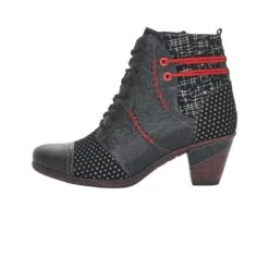 Remonte Ottawa Black Red Print Ankle Boot -Rockport Store ried878602b