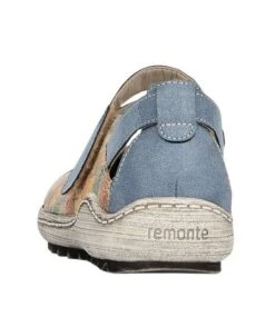 Remonte Odense Blue Multicolour Mary Jane Flat Shoe -Rockport Store rier142090c