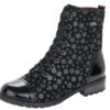 Remonte Largo Black Grey Polka Dot Lace-Up Ankle Boot 2 Remonte Largo Black Grey Polka Dot Lace-Up Ankle Boot -Rockport Store rier330902