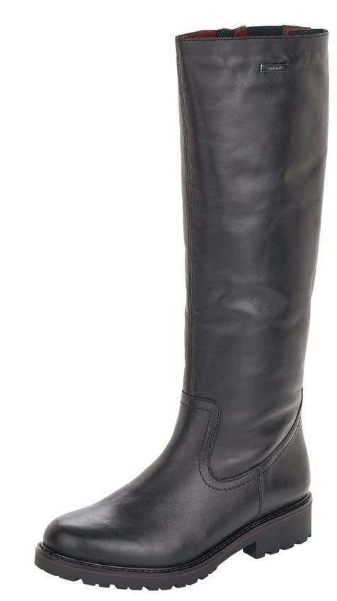 Remonte Cristallino Black Leather Tall Boot 3 Remonte Cristallino Black Leather Tall Boot