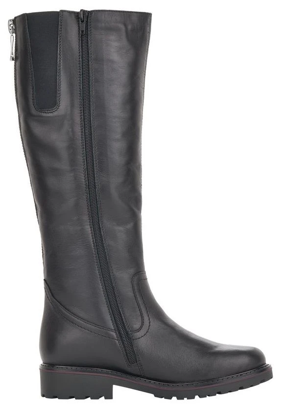 Remonte Cristallino Black Leather Tall Boot 4 Remonte Cristallino Black Leather Tall Boot - Image 2