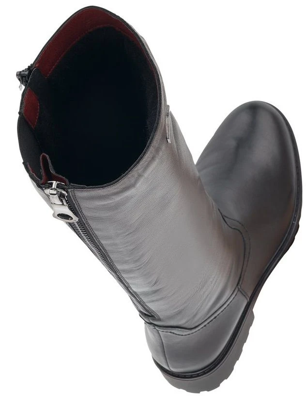 Remonte Cristallino Black Leather Tall Boot 5 Remonte Cristallino Black Leather Tall Boot - Image 3