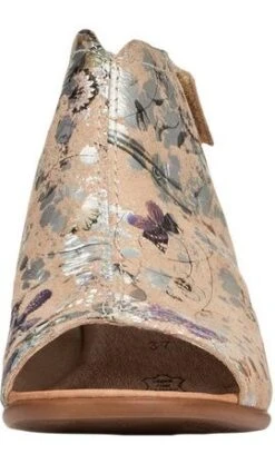 Remonte Odean Beige Metallic Flower Chunky Heel Sandal -Rockport Store rier877031b