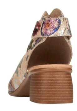 Remonte Odean Beige Metallic Flower Chunky Heel Sandal -Rockport Store rier877031c