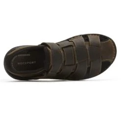 Rockport Darwyn Brown Leather Fisherman Sandal -Rockport Store rocdarwynf02f