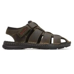 Rockport Darwyn Brown Leather Fisherman Sandal -Rockport Store rocdarwynf02h
