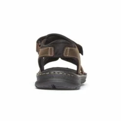 Rockport Darwyn Brown Leather Quarter-Strap Sports Sandal -Rockport Store rocdarwynqs02c