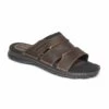 Rockport Darwyn Brown Leather Slide Sandal -Rockport Store rocdarwyns02