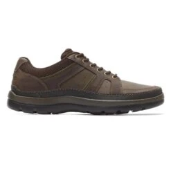 Rockport Get Your Kicks Dark Brown Leather Wide Width Mudguard Blucher Sneaker -Rockport Store rocgyk02c