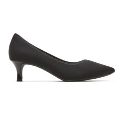 Rockport Total Motion Kaiya Black Elastic Kitten Heel Pointed Toe Dress Pump -Rockport Store rockaiya01c