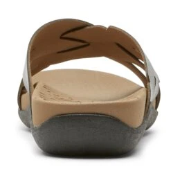 Rockport Ridge Woven Black Leather Slide Sandal -Rockport Store rocridge01c