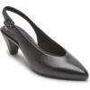 Rockport Saleya Black Leather Dress Slingback Pump