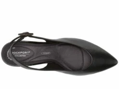 Rockport Saleya Black Leather Dress Slingback Pump -Rockport Store rocsaleyas01f