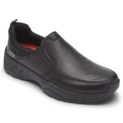 Rockport XCS Spruce Peak Black Waterproof Leather Slip-On Shoe